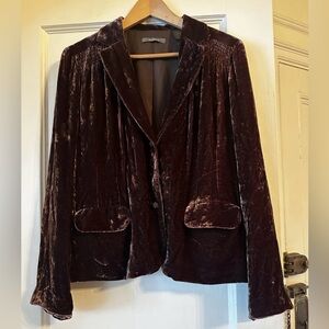 Vintage Liz Claiborne Cotton Crushed Velvet Boho Jacket size 12